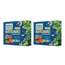 Zestaw: 2x Dobra Kaloria Mini batoniki a'la muffin jagodowy z nerkowców 6x17g