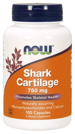 Now - Shark cartilage - Chrząstka rekina - 750 mg - 100 kaps