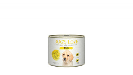 Zestaw 10x DOG'S LOVE Junior Geflügel - drób z cukinią i jabłkami dla szczeniąt (200g)