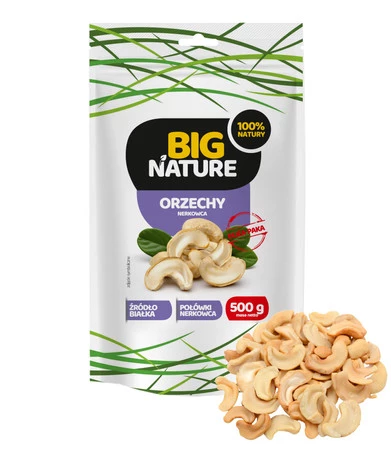 Orzechy nerkowca 500g Połówki Duża Paka