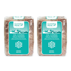 Zestaw: 2x Crystalline Planet Sól czarna 600 g