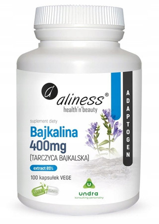 Aliness Bajkalina (Tarczyca bajkalska) Extract 85% 400 mg x 100 Vege caps.