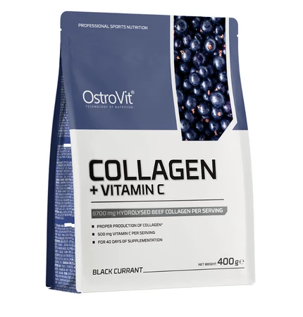 OSTROVIT Kolagen + Witamina C - smak czarna porzeczka (400 g)