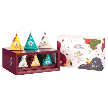 English Tea Shop, BIO, Zestaw herbat idealny na prezent, Holiday Wellness, 3 smaki, 12 piramidek
