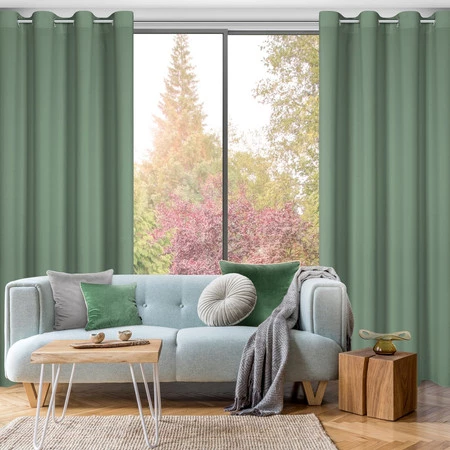 ZASŁONA GOTOWA RITA 140 X 250 CM CIEMNOMIĘTOWY