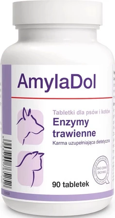 DOLFOS AmylaDol Enzymy trawienne dla psów i kotów 90szt