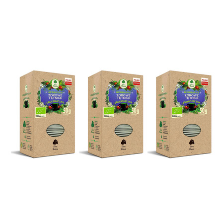 Zestaw: 3x HERBATKA ZDROWE TĘTNICE BIO (25 x 2 g) 50 g - DARY NATURY