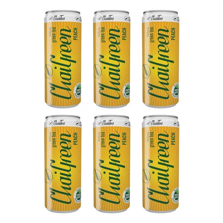 Zestaw 6x Chaitea Chaigreen Peach 330ml