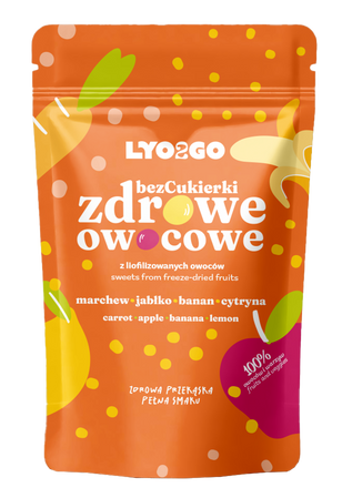 BEZCUKIERKI ZDROWE OWOCOWE - POMARAŃCZOWE - 12g