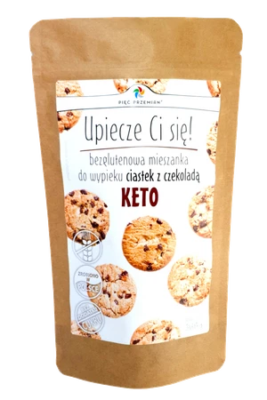 PIĘĆ PRZEMIAN Mieszanka na ciastka z czekoladą KETO bezglutenowa 365g