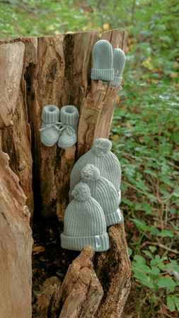 Lodger Czapeczka z wełny merino 100% miętowa Silk 6-12 m