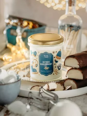 Woskiknot świeca sojowa Batonik Marcepanowy