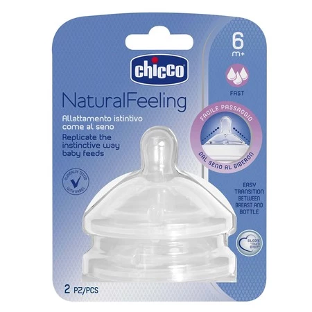 Chicco Smoczek NaturalFeeling -szybki Smoczek antykolkowy 6m+