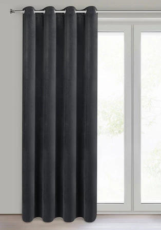 Zasłona gotowa Nita 140 x 250 cm, Czarny
