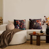 POSZEWKA VELVET 129 45 X 45 CM BORDOWY