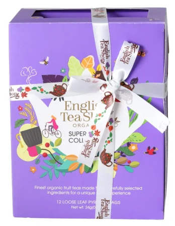 English Tea Shop kolekcja herbatek owocowych BIO PIRAMIDKI (SUPER FRUITS – 6 SMAKÓW) (12 x 2 g) 24 g