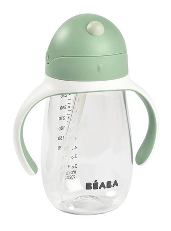 Beaba Bidon niekapek ze słomką tritanowy 300 ml Sage green