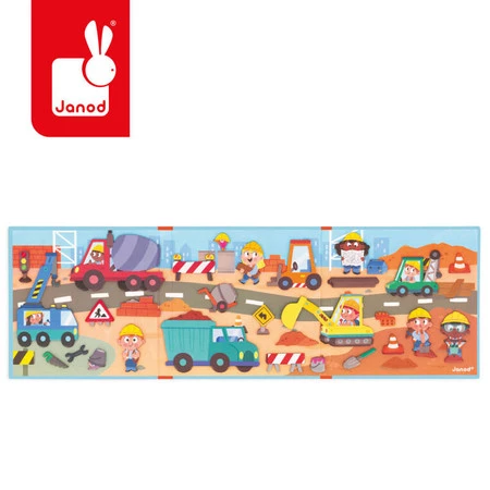Janod Magnetyczna układanka Plac budowy Magneti'stories 3+