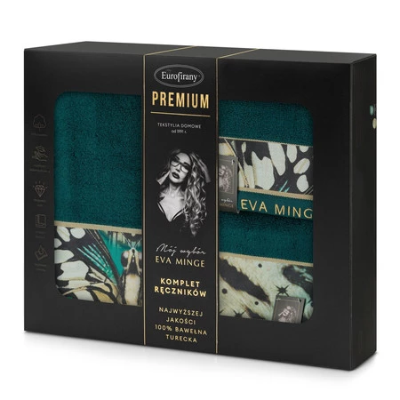 Komplet Ręczników Eva15 46 x 36 x 7 cm, Ciemnoturkusowy