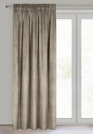 ZASŁONA GOTOWA MELANIE NA TAŚMIE 140 X 270 CM BRĄZOWY