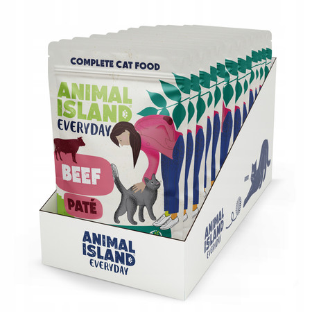 Animal Island Mokra karma dla kota pasztet wołowina 12 x 85g