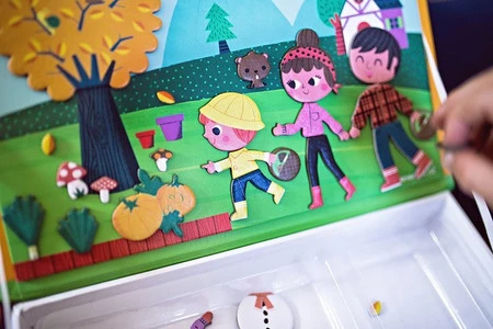 Janod Magnetyczna układanka 4 pory roku Magnetibook