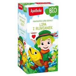 Apotheke Bio Herbatka dla dzieci lipa, bez, rumianek na przeziębienie 20 x 1,5 g