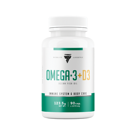 Trec OMEGA 3 + D3  kwasy omega 3 + witamina D3 - 90 kaps.