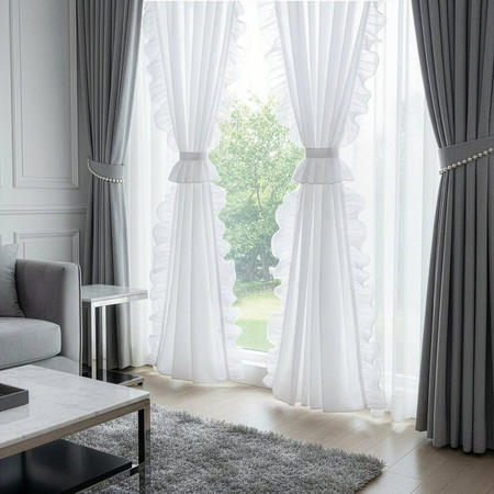FIRANA GOTOWA KAREN NA TAŚMIE 140 X 270 CM BIAŁY
