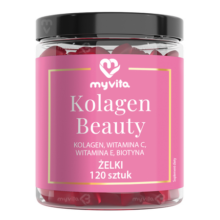 MyVita Żelki Kolagen Beauty naturalne żelki z pektyny cytrusowej 120 żelek