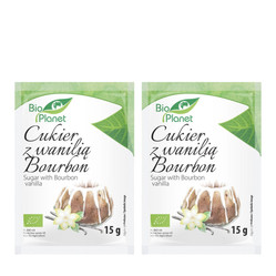 Zestaw: 2x CUKIER Z WANILIĄ BOURBON BIO 15 g - BIO PLANET