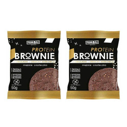 Zestaw: 2x Frank&Oli − Ciasteczko proteinowe brownie z czekoladą i orzechami nerkowca − 50 g