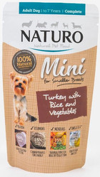 NATURO Adult Dog MINI Indyk Ryż Warzywa 150g