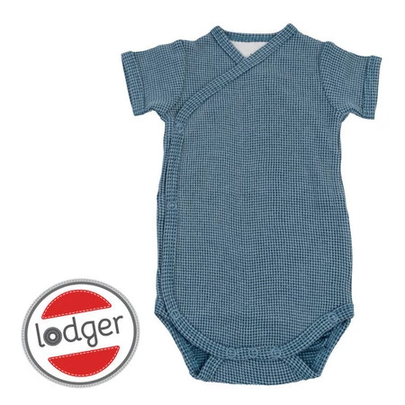 Lodger Body kopertowe niemowlęce krótki rękaw bawełniana niebieskie Ciumbelle Dragonfly r. 56