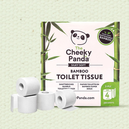 Cheeky Panda, Papier toaletowy trzywarstwowy, 4 rolki
