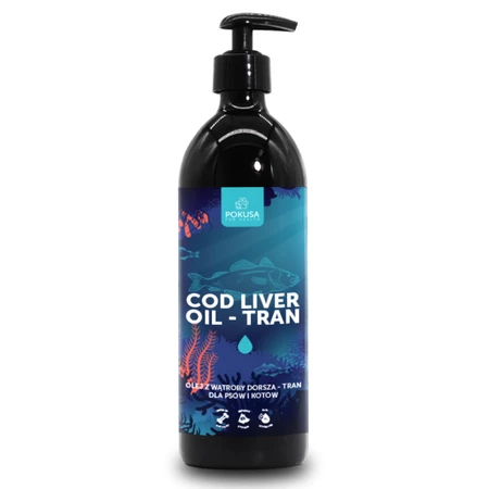 Pokusa Cod Liver Oil - Tran - Olej z wątroby dorsza 500 ml