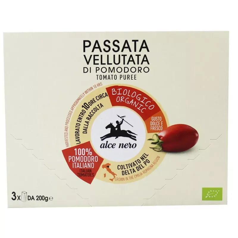 ALCE NERO SOS POMIDOROWY PASSATA BIO (3 x 200 g) 600 g - Nabea.pl