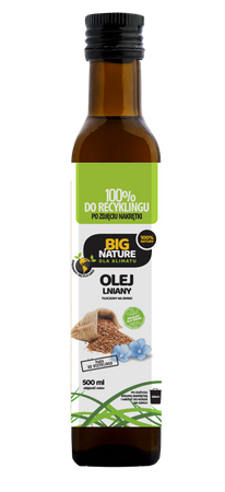 Olej lniany tłoczony na zimno 500ml