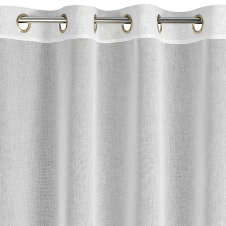 Firana gotowa z błyszczącym nadrukiem rozm.: 140 x 250 cm, kolor: biały