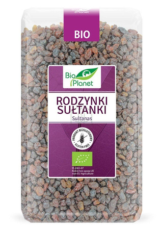 Bio Planet − Rodzynki sułtanki bezglutenowe BIO − 1 kg