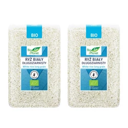 Zestaw 2x Bio Planet − Ryż biały długoziarnisty bezglutenowy BIO − 1 kg