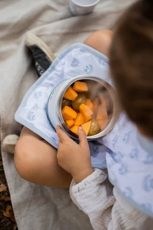 Beaba Pojemnik - termos obiadowy ze stali nierdzewnej z hermetycznym zamknięciem duży 500 ml baltic blue/white