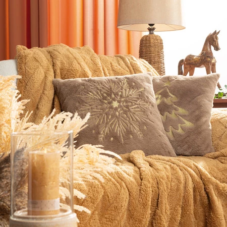 POSZEWKA ŚWIATECZNA 119A 45 X 45 CM JASNOBRĄZOWY