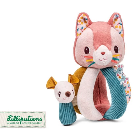 Lilliputiens Grzechotka z uchwytami Kotka Jeanne 6 m+
