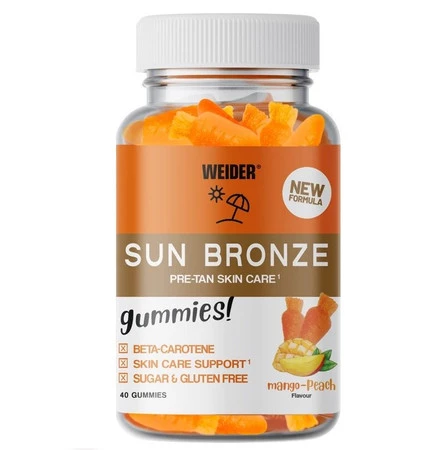 Weider Sun Bronze Gummies 40 żelek smak mango - brzoskwinia