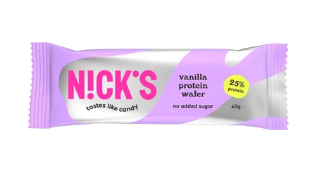 Zestaw 6x N!CK'S Nicks Protein Wafer Vanilla Proteinowy wafelek waniliowy bez cukru 40g
