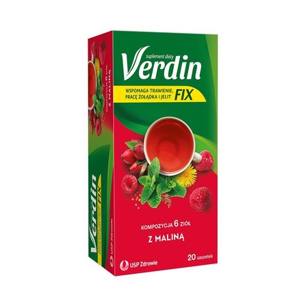 Verdin Fix zioła z maliną 20 saszetek