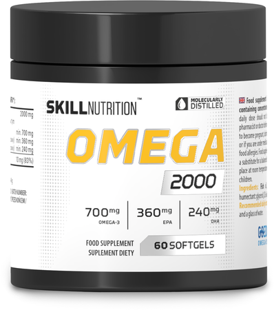 Skill Nutrition Omega 2000 kwasy tłuszczowe EPA i DHA 60 kaps.