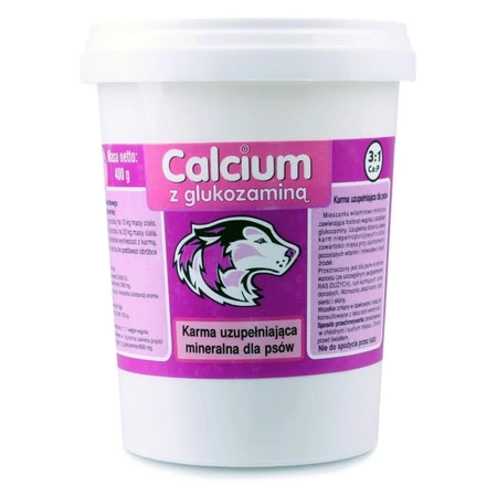 CANVIT Calcium z glukozaminą Fioletowy Proszek 400g