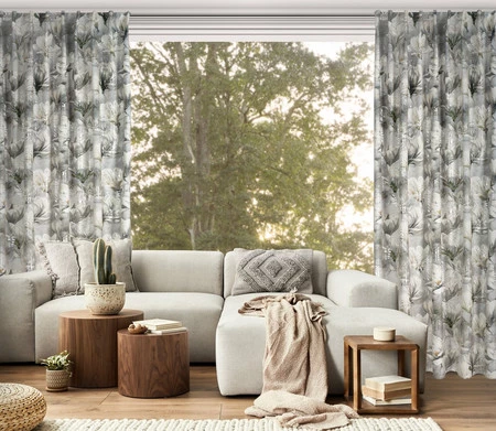 ZASŁONA GOTOWA SANDY NA TAŚMIE 140 X 300 CM STALOWY